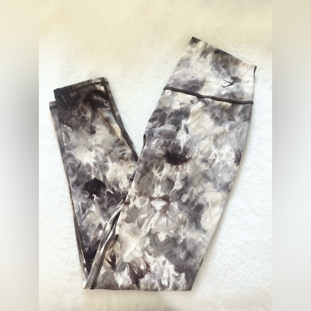 Gymshark Elevate Leggings - Cement Brown Spray Dye- Sz M